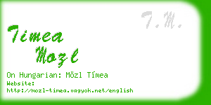 timea mozl business card