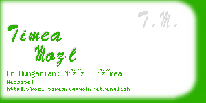 timea mozl business card